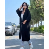 Yarasa kol uzun triko hırka siyah
