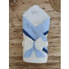 Yenidoğan Bal Peteği My Prince Taç Nakışlı Delüks Kundak Bebek Battaniyesi