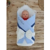 Yenidoğan Bal Peteği My Prince Taç Nakışlı Delüks Kundak Bebek Battaniyesi