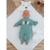 Yenidoğan Beyaz Wool Yün Kumaş Ayıcık Kulaklı Kundak Bebek Battaniyesi