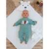 Yenidoğan Beyaz Wool Yün Kumaş Ayıcık Kulaklı Kundak Bebek Battaniyesi