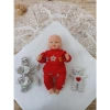 Yenidoğan Gül Sedefli Duvaklı Taş Fiyonk Erkek Bebek Kumru Kundak Bebek Battaniyesi