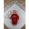 Yenidoğan İpek Venüs Taç Nakışlı Delüks Kundak Bebek Battaniyesi