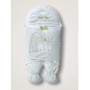 Yenidoğan King Baby Taç Nakışlı Ayaklı Erkek Bebek Kundak