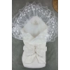 Yenidoğan Kumru Soft Cotton Taç Nakışlı Trilüks Kundak Bebek Battaniyesi