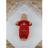 Yenidoğan Pırıltı Taç Nakışlı İnci Delüks Kundak Bebek Battaniyesi