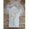 Yenidoğan Sahra Taç Benim Prensesim Nakışlı Kundak Bebek Battaniyesi