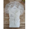 Yenidoğan Sahra Taç Benim Prensim Nakışlı Kundak Bebek Battaniyesi