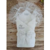 Yenidoğan Sahra Taç Benim Prensim Nakışlı Kundak Bebek Battaniyesi