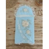 Yenidoğan Topçikli Gül Bahçesi Tül Örtülü Kız Erkek Bebek Klasik Kundak Bebek Battaniyesi