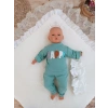 Yenidoğan Wool Yün Kumaş Taç Nakışlı Güpür Duvaklı Fiyonk Prizma Taş Unisex Kundak Bebek Battaniyesi