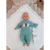 Yenidoğan Wool Yün Kumaş Taç Nakışlı Güpür Duvaklı Fiyonk Prizma Taş Unisex Kundak Bebek Battaniyesi