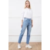 Yüksek bel mom jean pantolon