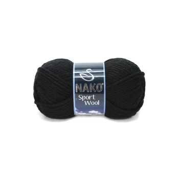 1 Adet Sport Wool Atkı Bere Ceket Yelek Örgü İpi Yünü No: 217 Siyah