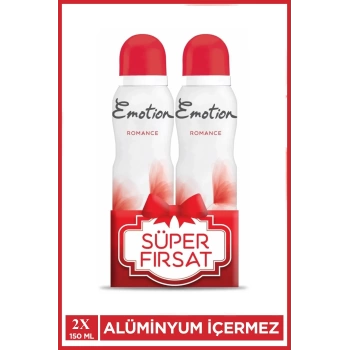 2 Adet Emotion Romance Kadın Vegan Deodorant 150 Ml Hızlı Kurur, Leke Bırakmaz