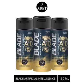 3 Adet Blade Artificial Intelligence 1.0 Deodorant 150mL