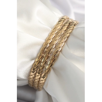 316L Çelik Gold Renk 60 mm Burma Ajda Model Kadın Bileklik
