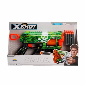 Nessiworld 36561 X-Shot Skins Griefer 12 Mermili Sünger Dart Atan Silah 32 cm