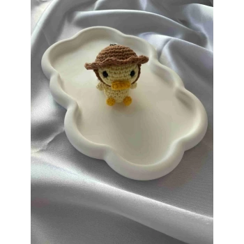 Amigurumi Anahtarlık  El Yapımı Ördek 7 cm