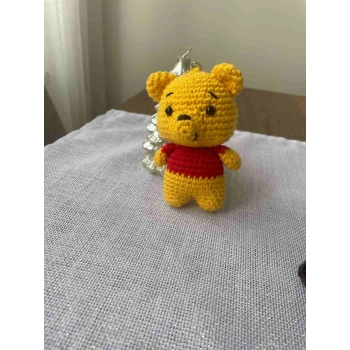 Amigurumi Anahtarlık  El Yapımı Pooh 8 cm