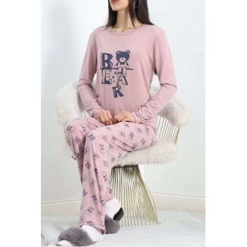 Baskılı Poliviskon Pijama Takımı Güllaci - 302.1287.