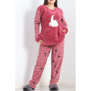 Battal Polar Pijama Takımı Mor2 - 19199.1048.