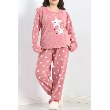 Battal Polar Pijama Takımı Pembe3 - 19199.1048.