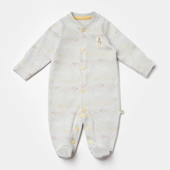 Bibaby Biorganic Penguin Yenidoğan Tulum 60776 Ekru Gri