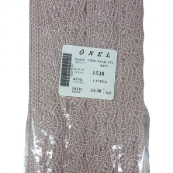 Dantel Polyester Sanal Tül Bant Y.pudra 14,30 Metre En 3 Cm On-1538-pu