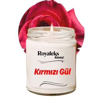 Doğal Özel Seri Kokulu Dekoratif Kavanoz Mum 210 cc - Kırmızı Gül Esansı - RYL