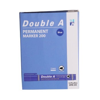 Double A Permanent Yuvarlak Uçlu Kalem Mavi 12li