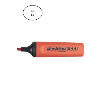 Edding Fosforlu Kalem Nar Çiçeği Kırmızı E-344 10lu