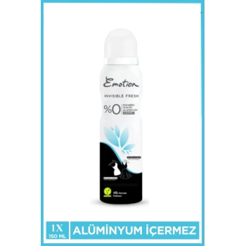 Emotion Invisible Fresh Black & White Kadın Deodorant 150ml Vegan, Leke Bırakmaz
