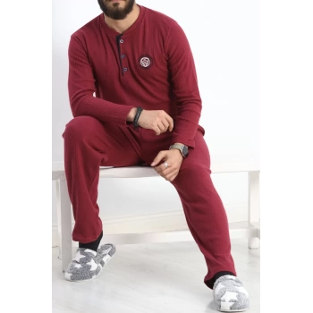 Erkek Pijama Takımı Bordo - 20207.1048.