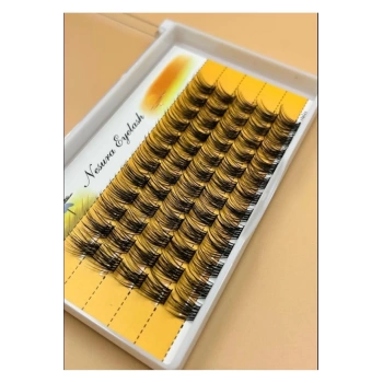 Gerçek Kıl Tekli Kirpik Demet Takma Kirpik 12mm - 5’li Sıra