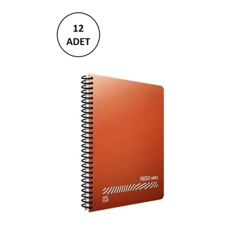 Gıpta Fresco Spiralli Plastik Kapak Defter A5 72 Yp Kareli 4943 12li Paket