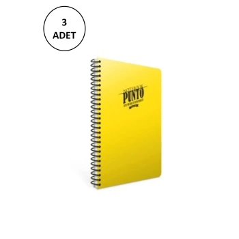 Gıpta Punto A4 Spiralli Pp Kapak Defter 200 Yaprak Çizgili (3 LÜ Paket)