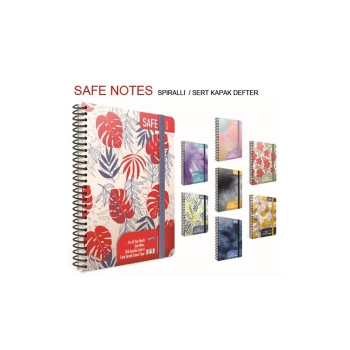 Gıpta Safe Notes Noktalı Defter Sert Kapak Spiralli 17x24 120 Yaprak