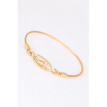 Gold Çelik Akrepli Erkek Kelepçe Bileklik