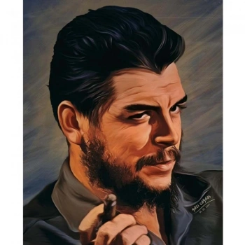 Kanvas Sayılarla Boyama Seti Kasnaklı-çerçeveli Che Guevara