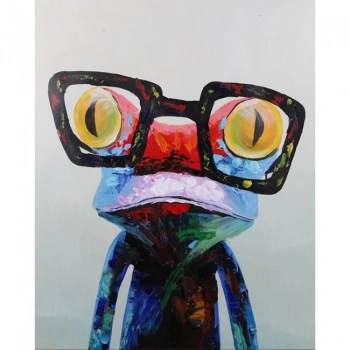 Kanvas Sayılarla Boyama Seti Kasnaklı-çerçeveli Froggy