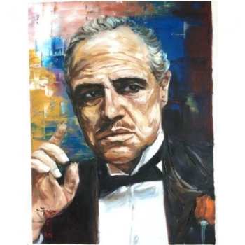 Kanvas Sayılarla Boyama Seti Kasnaklı-çerçeveli Godfather
