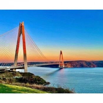 Kanvas Sayılarla Boyama Seti Kasnaklı-çerçeveli Köprü