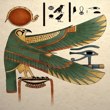 Kanvas Sayılarla Boyama Seti Kasnaklı-çerçeveli Mısır Tanrısı Horus