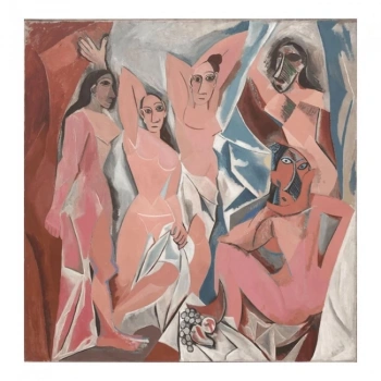 Kanvas Sayılarla Boyama Seti Kasnaklı-çerçeveli Picasso Avignonlu Kızlar