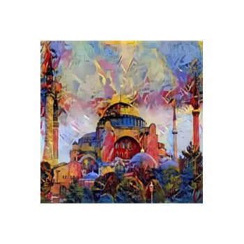 Kanvas Sayılarla Boyama Seti Kasnaklı-çerçeveli Renkli Ayasofya