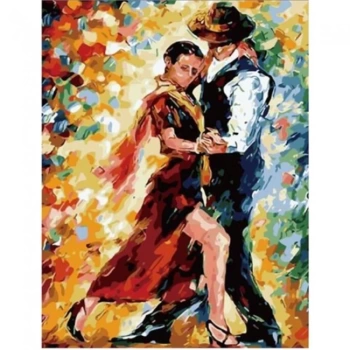 Kanvas Sayılarla Boyama Seti Kasnaklı-çerçeveli Tango Aşkı