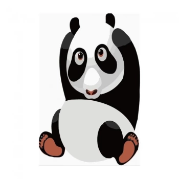 Kanvas Sayılarla Boyama Seti Kasnaklı-çerçeveli Uykulu Panda