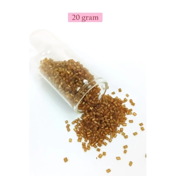 Kesme Cam Boncuk 2mm - 20 Gram - Şeffaf Kahverengi -BNC306