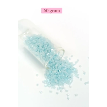 Kesme Cam Boncuk 2mm - 60 Gram - Maz Buz Mavi - BNC369